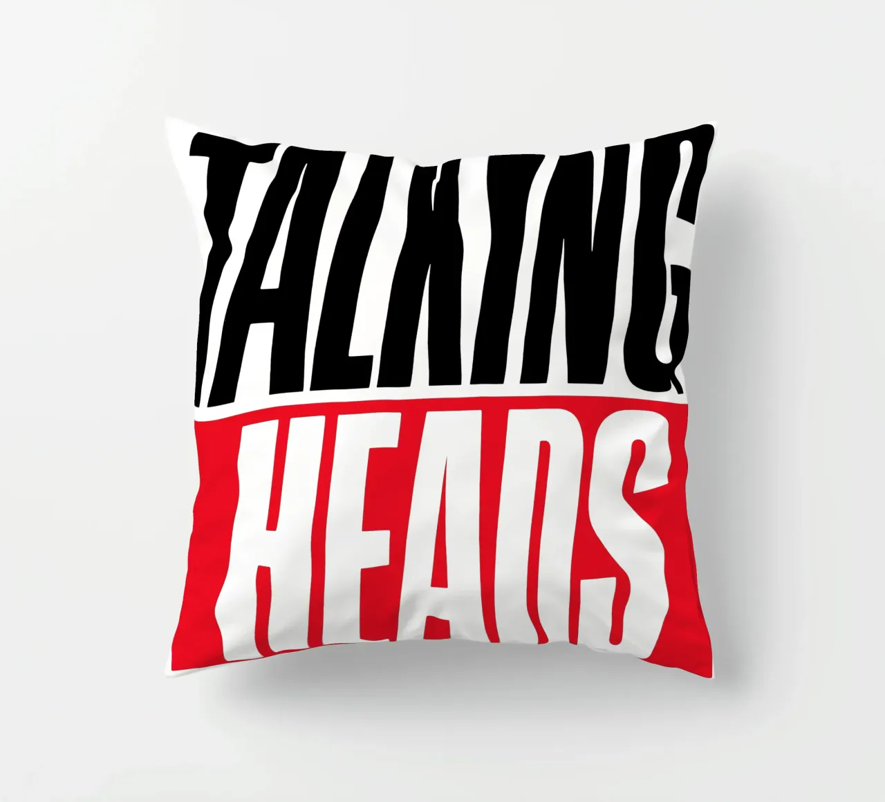 Talking Heads decorative cushion by Jason Lavelle