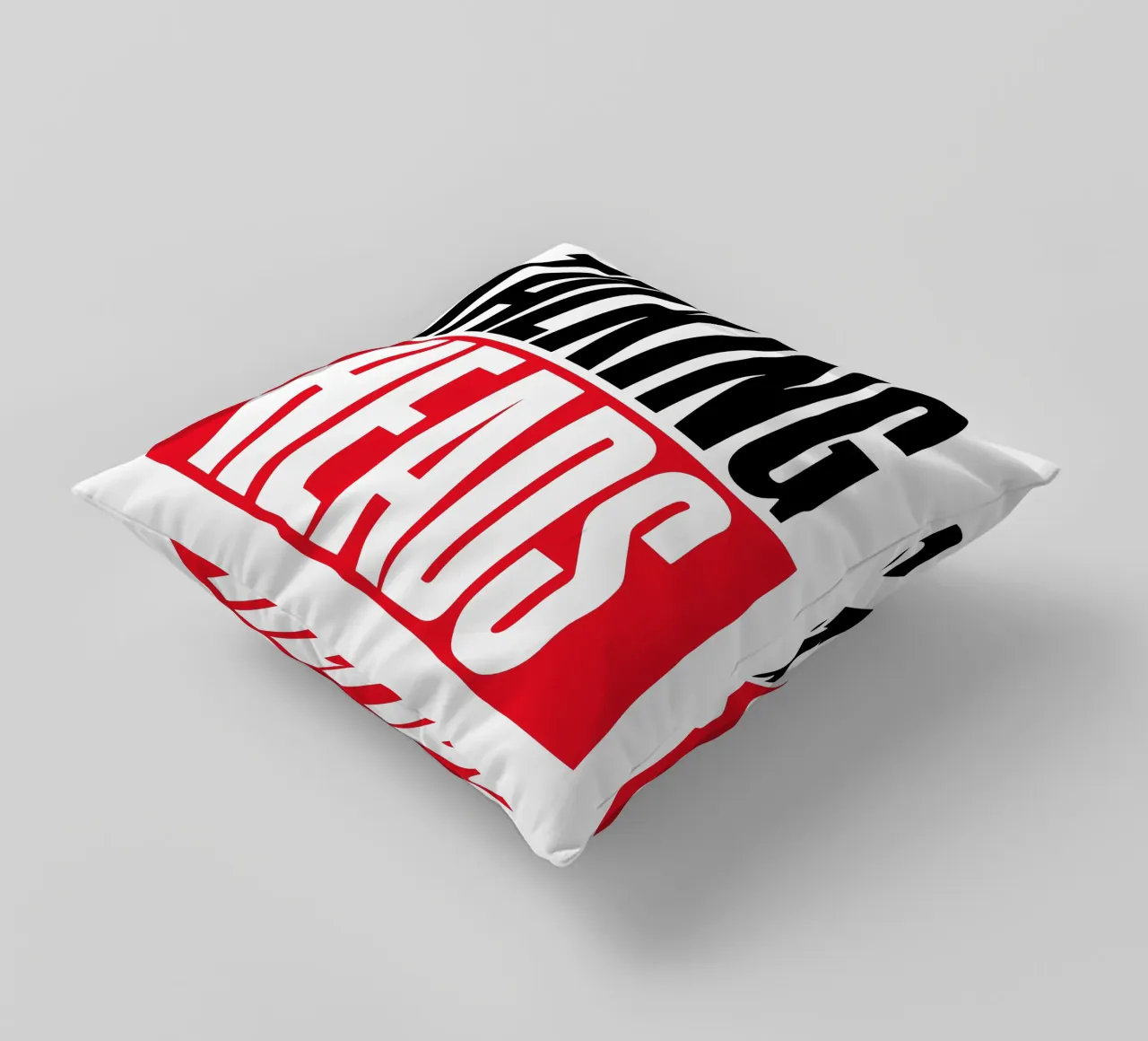 Talking Heads decorative cushion by Jason Lavelle