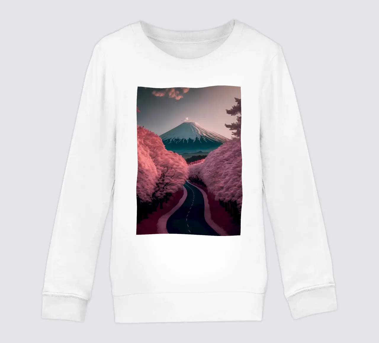 Kirschblüte Japan Kunst Kinder Sweatshirt von Mikesell