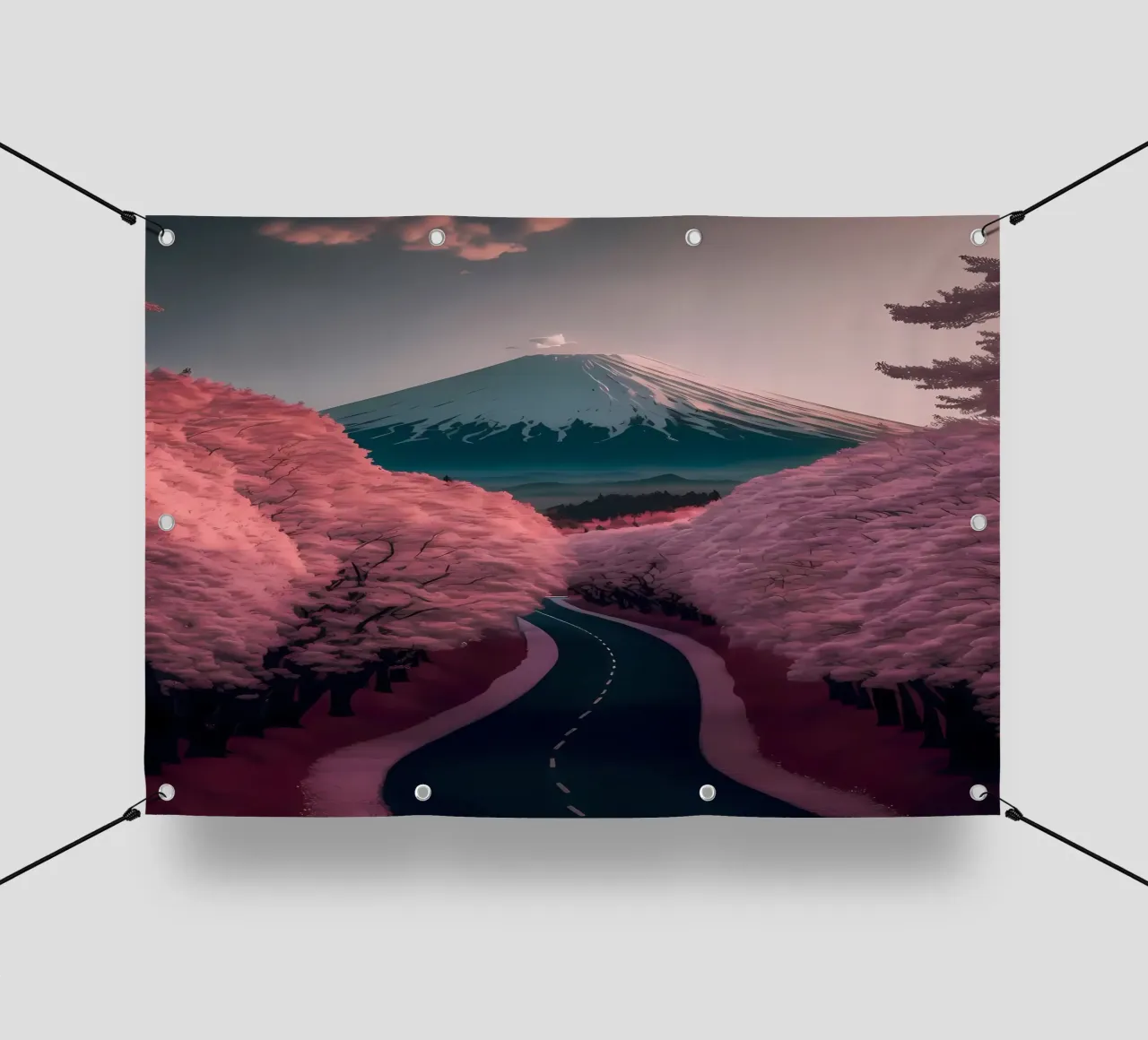 Kirschblüte Japan Kunst PVC Plane von Mikesell