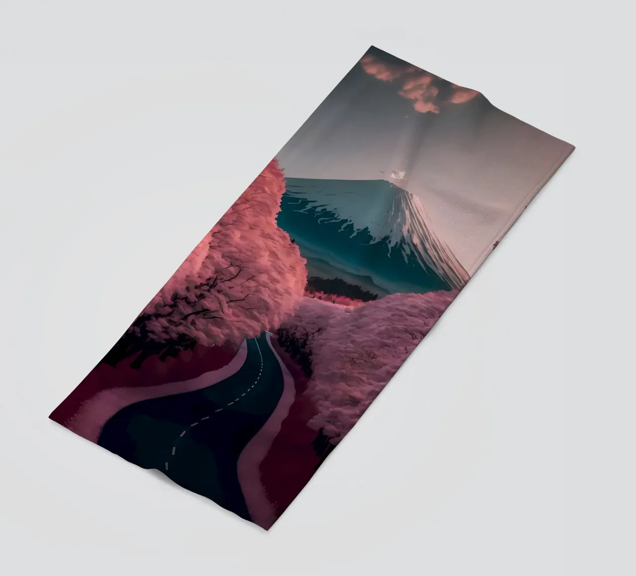 Cherry Blossom Japan Art beach towel by Mikesell