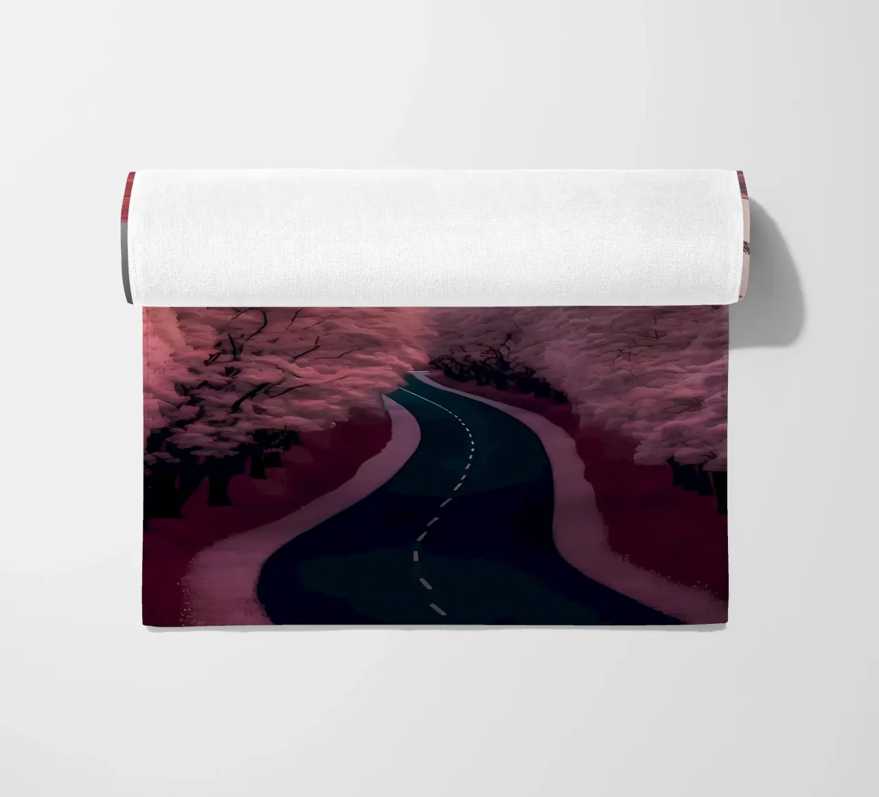 Cherry Blossom Japan Art beach towel by Mikesell