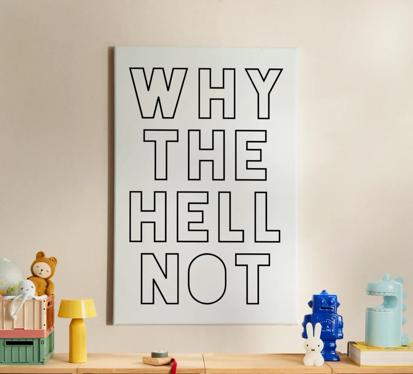 Hell Not canvas van Mottos by Sinan Saydik