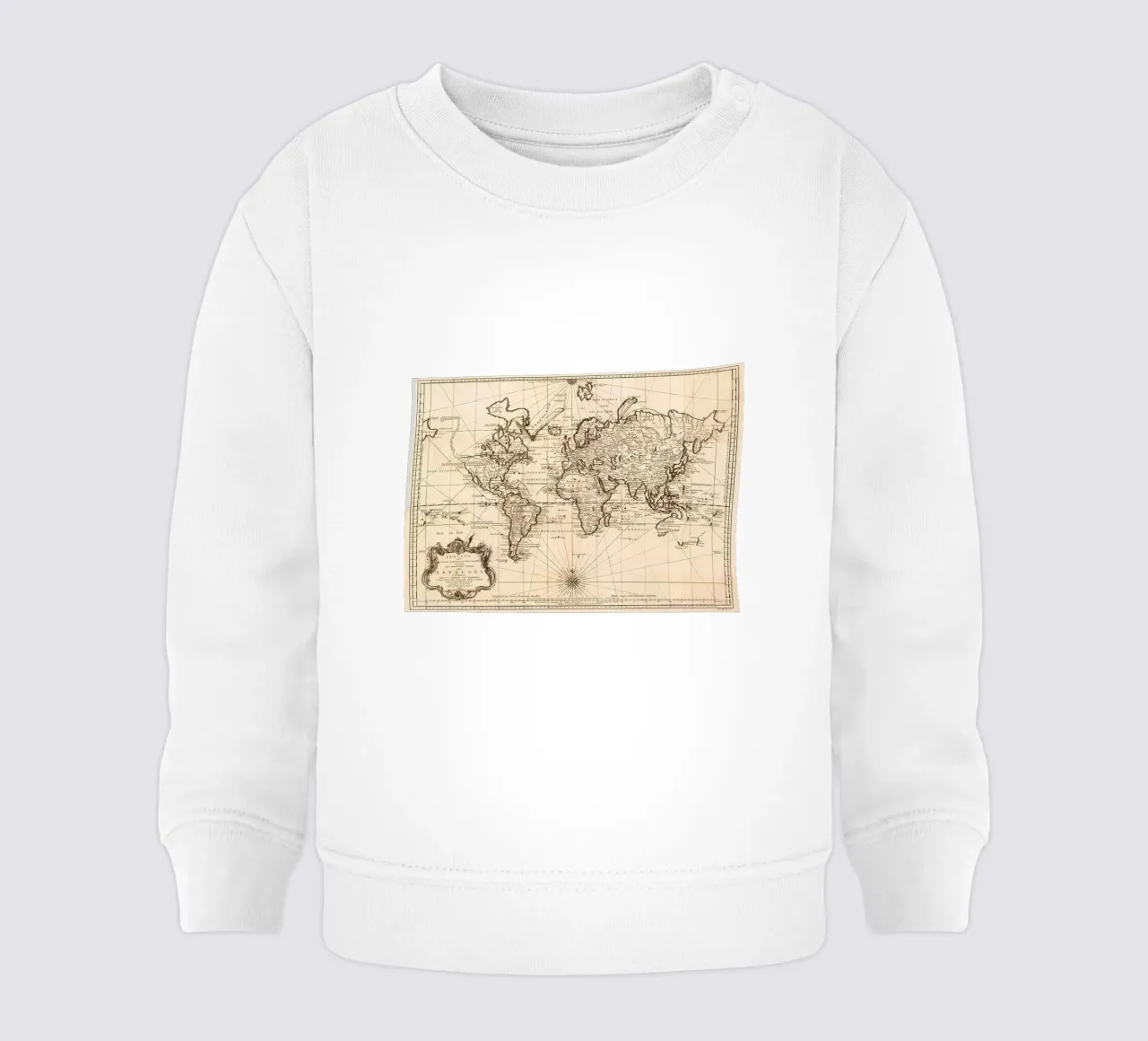 Mappa del mondo d'epoca felpa neonato da Delaplane