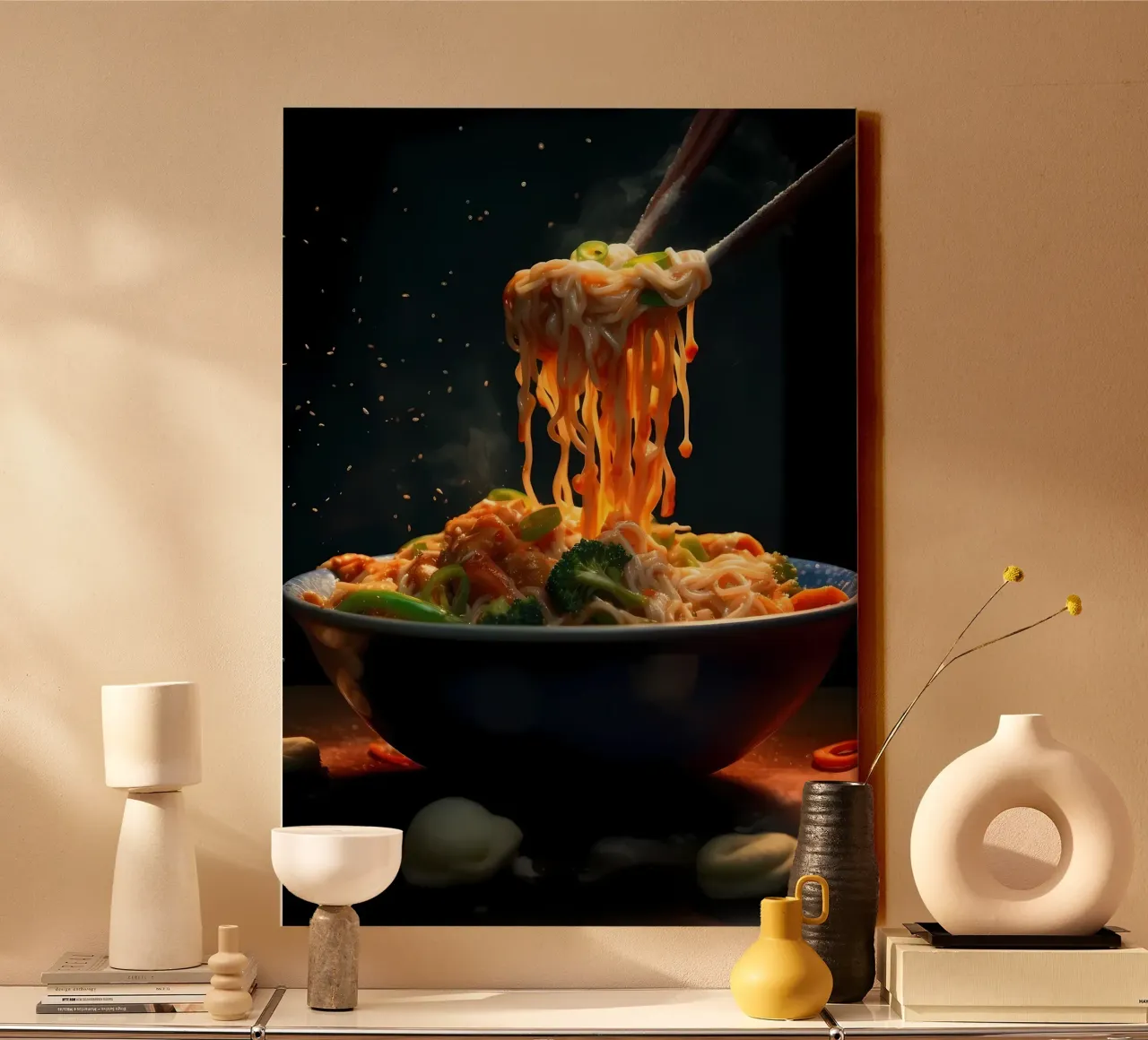 Ramen Giappone Cibo tela con Cornice a cassetta da Mikesell
