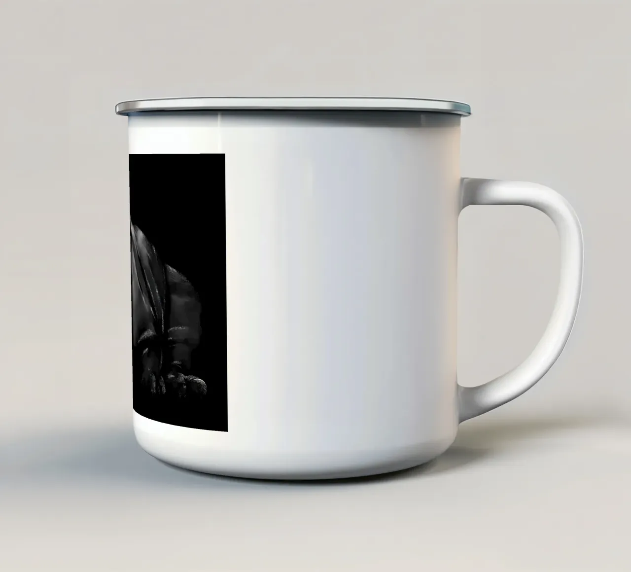 Rinoceronte tazza in smalto da Delaplane