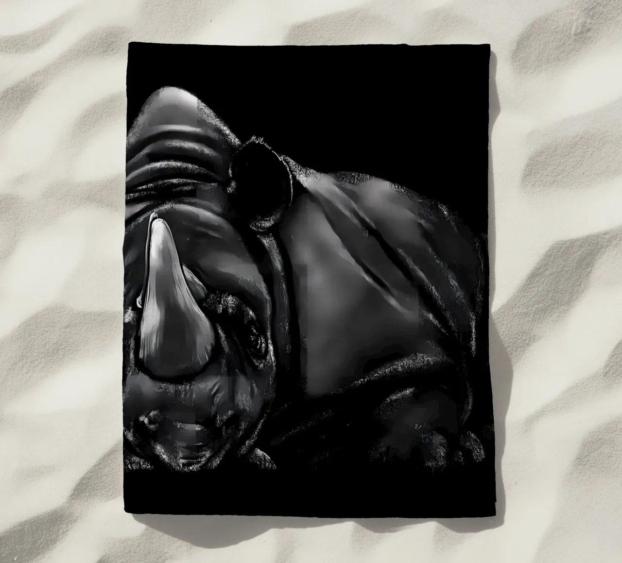 Rhinozeros Strandtuch von Delaplane