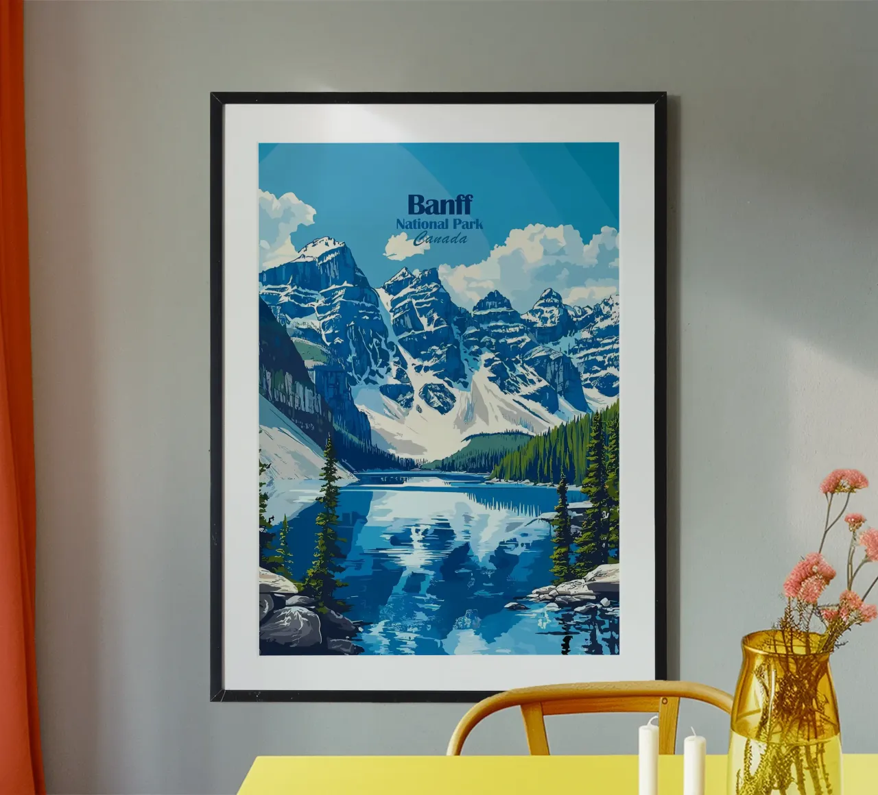 Parco nazionale di Banff poster con telaio in alluminio da Ginnery