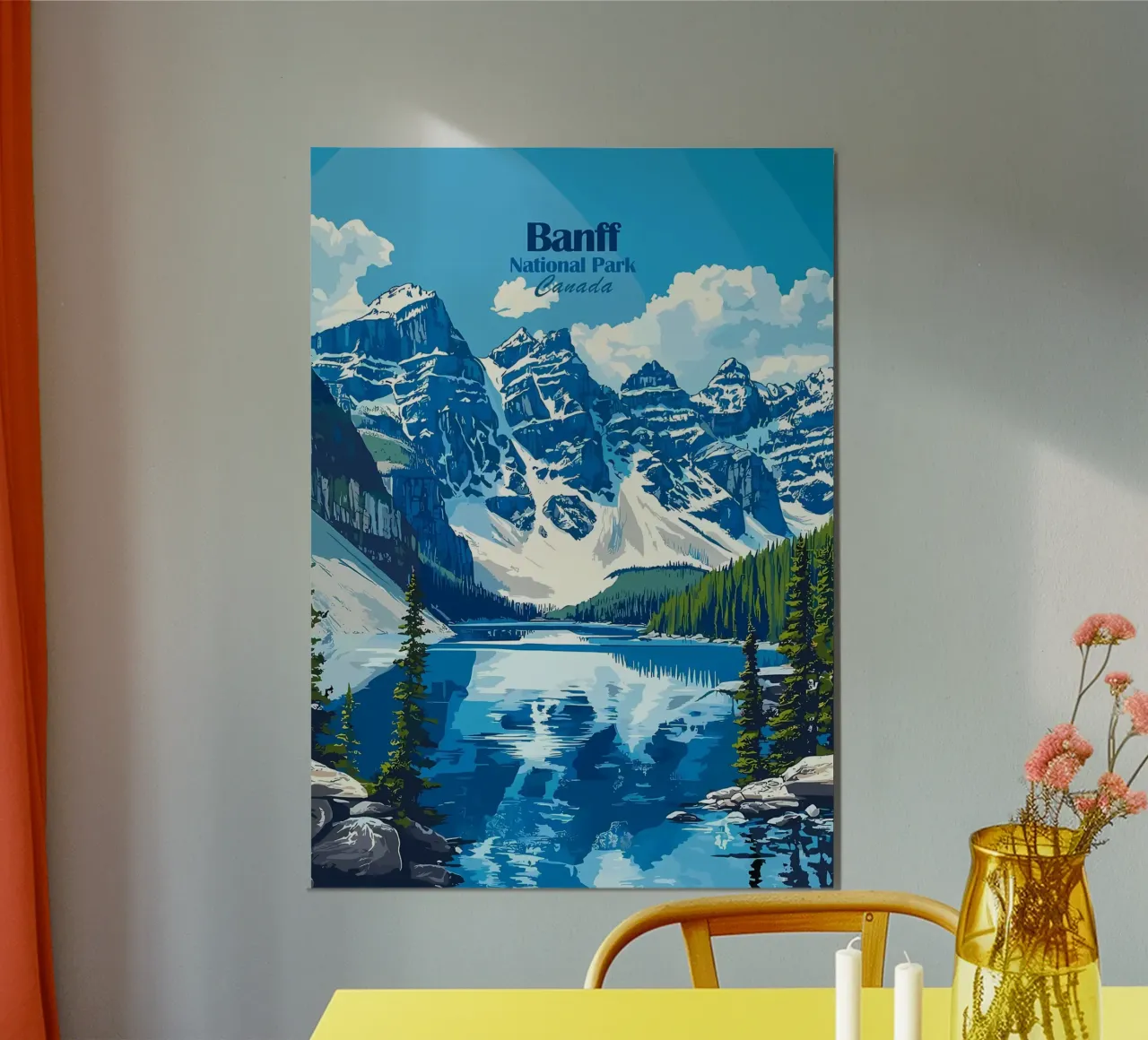 Parco nazionale di Banff poster con telaio in alluminio da Ginnery