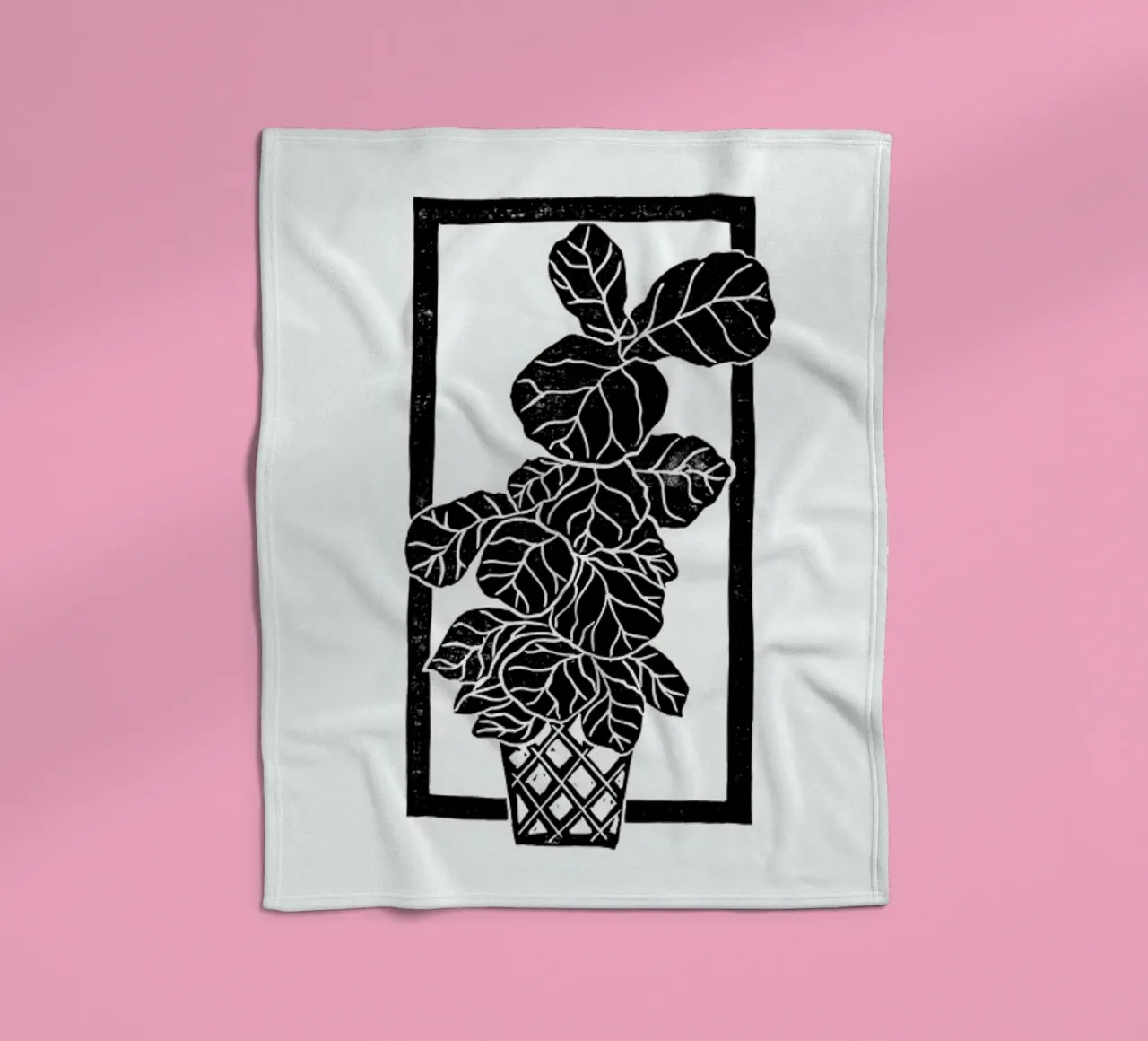 Fiddle Leaf Fig Fleecedecke von Bianca Green