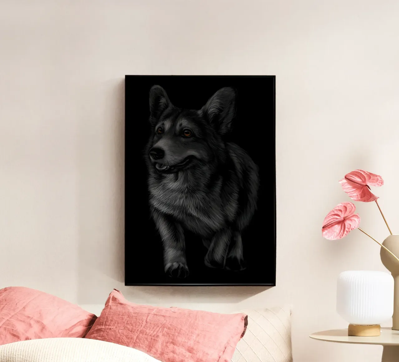 Corgi gallese plexiglass da Delaplane