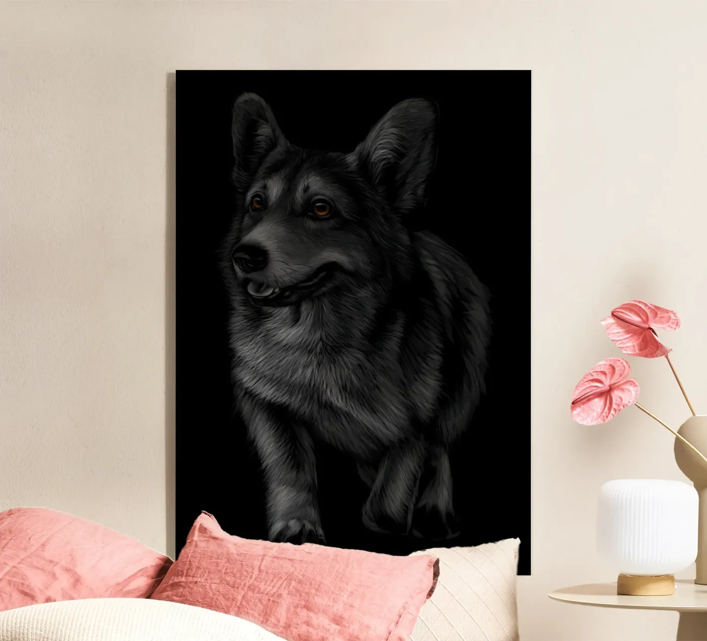 Welsh Corgi plexiglass da Delaplane