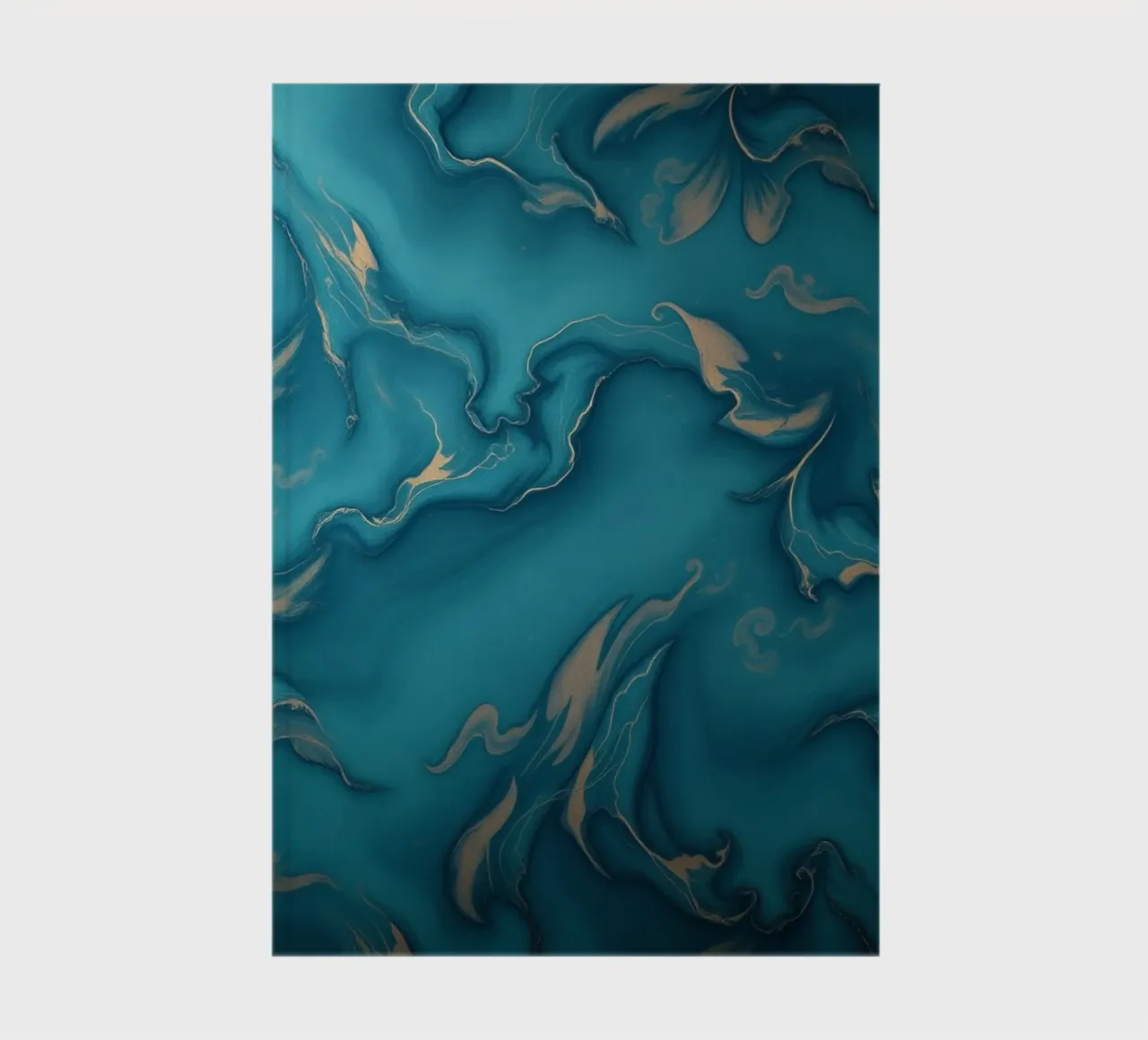 Unique abstract blue and gold marbled with flowing patterns notebook by DesignDoodle