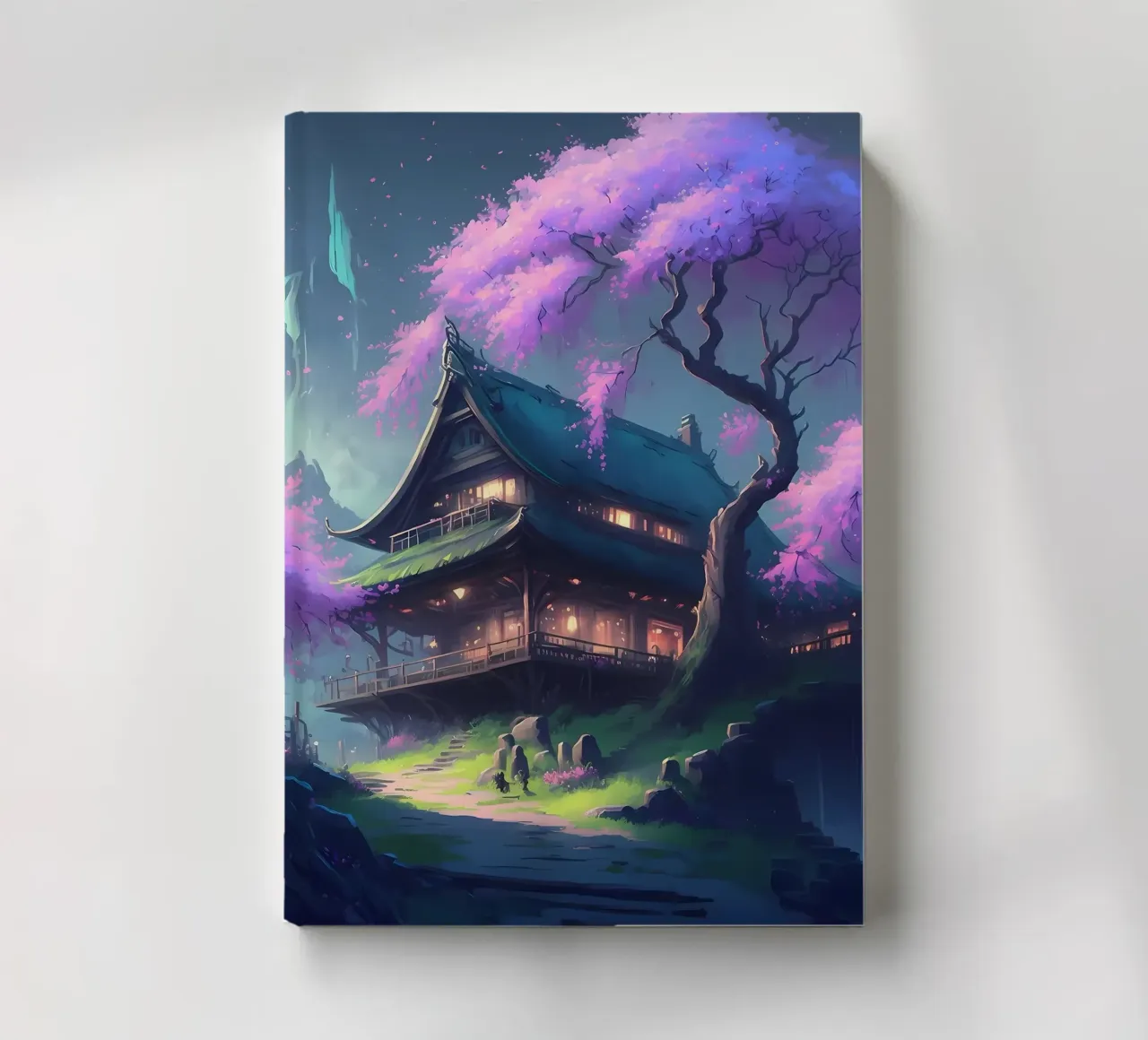 Cherry Blossom Japan Art notebook by Mikesell