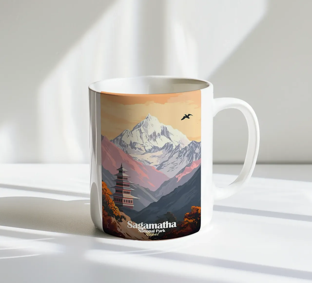 Parco nazionale di Sagamartha tazza in ceramica da Ginnery