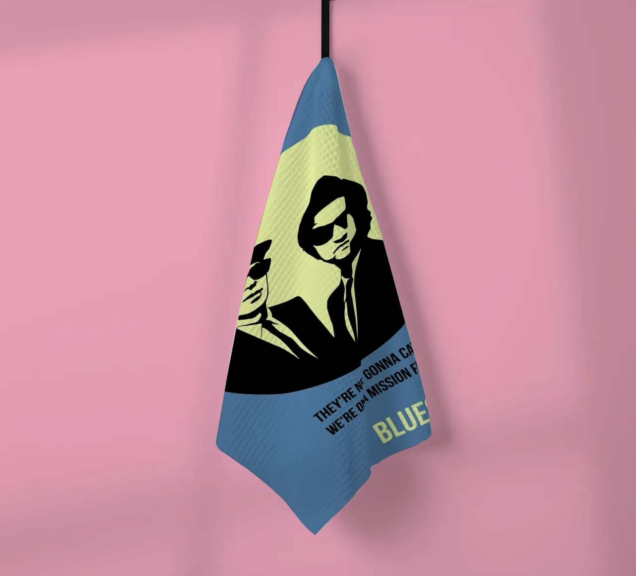 Blues Poster 2 tea towel by Naxart