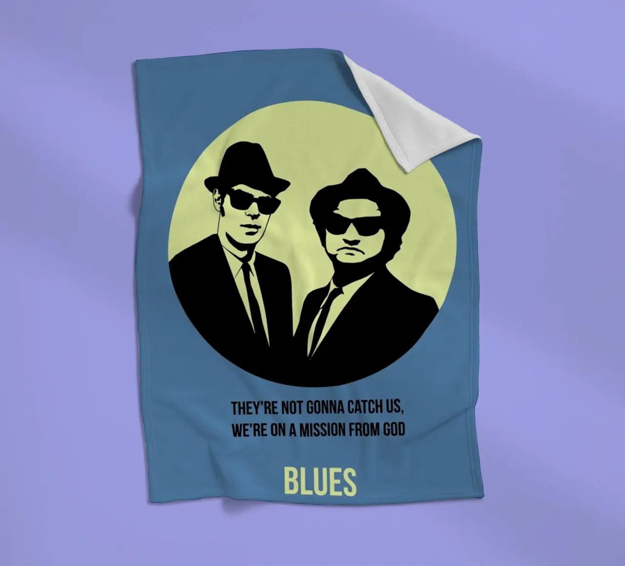 Blues Poster 2 fleece blanket by Naxart