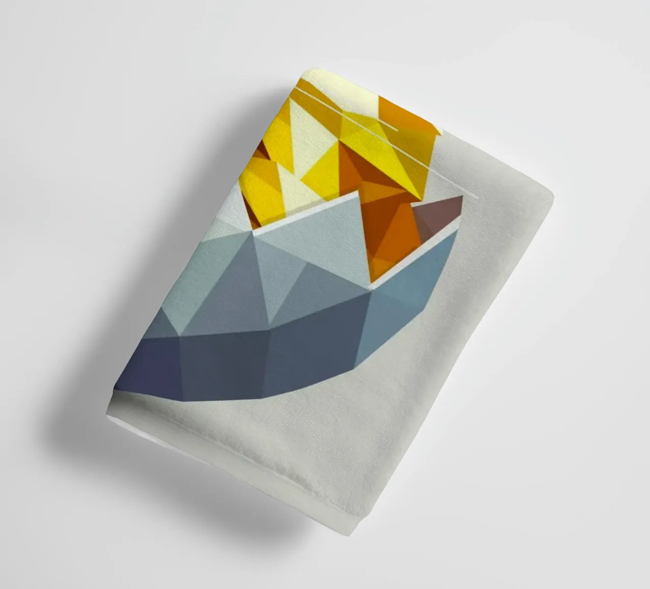 Geometric Easter chick in an egg with bunny ears towel by namosh