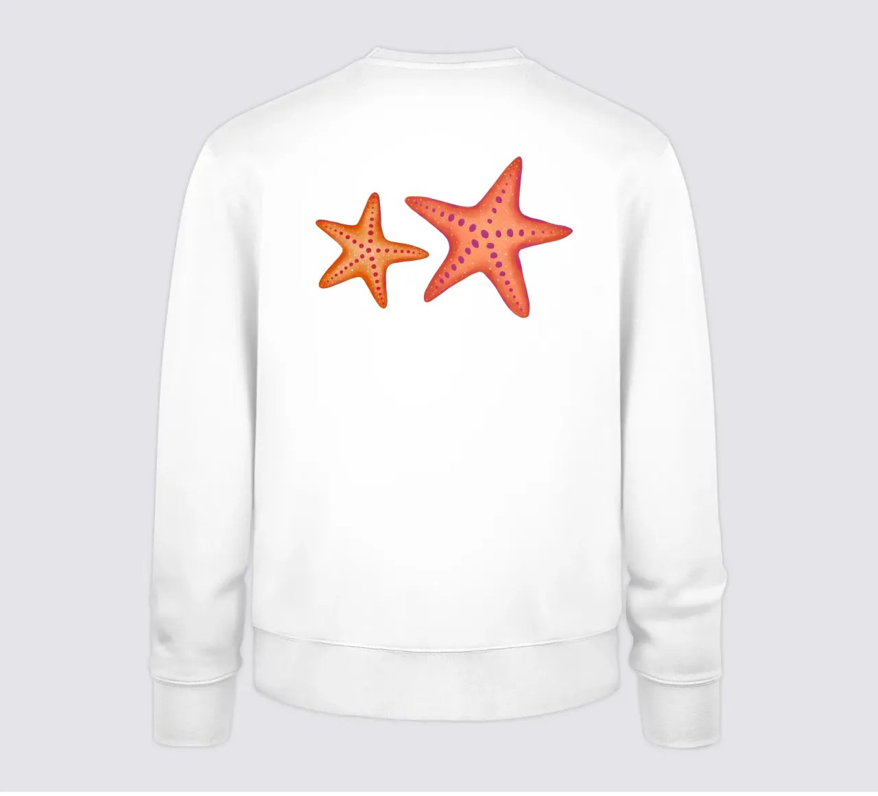 Estrellas de mar y conchas. Motivo marítimo en acuarela sudadera de CalliLetters