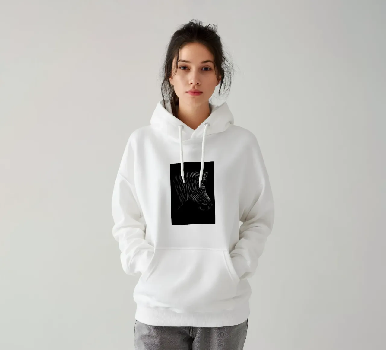Zebra felpa con cappuccio da Delaplane