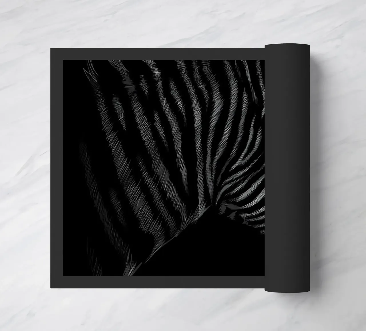 Zebra doormat by Delaplane