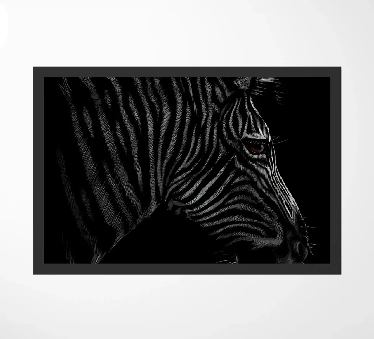 Zebra doormat by Delaplane