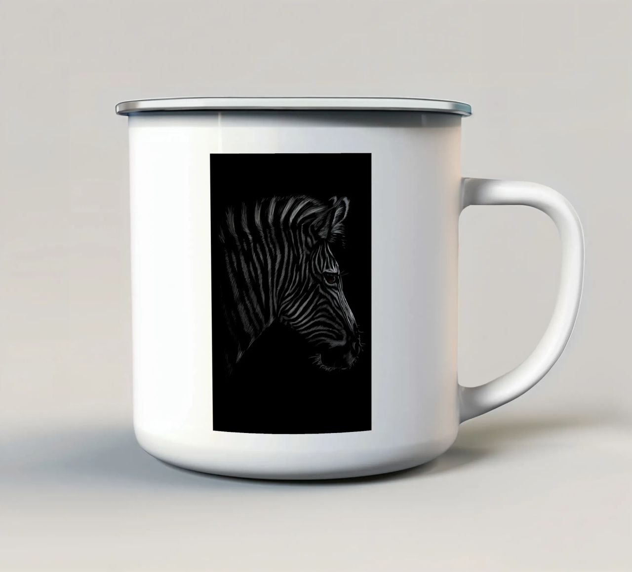 Zebra tazza in smalto da Delaplane