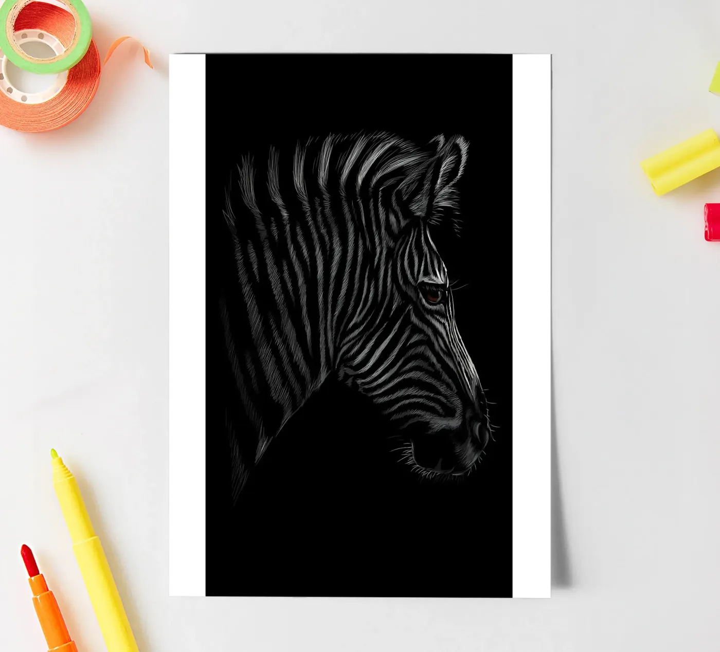 Zebra sticker sheet by Delaplane