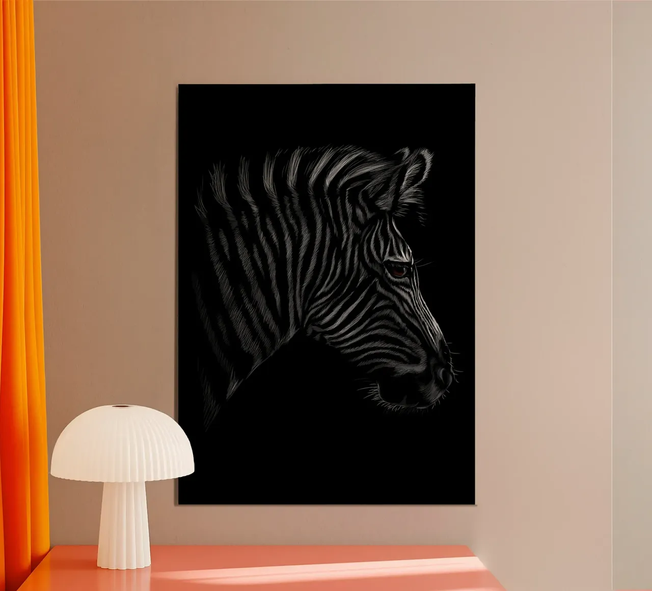 Zebra poster by Delaplane