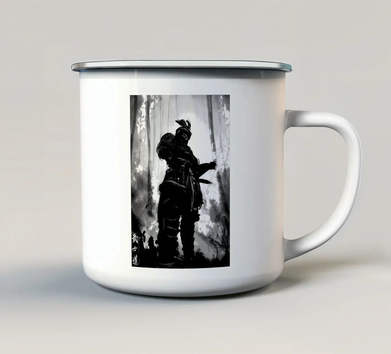 Samurai giapponesi Giappone tazza in smalto da Mikesell