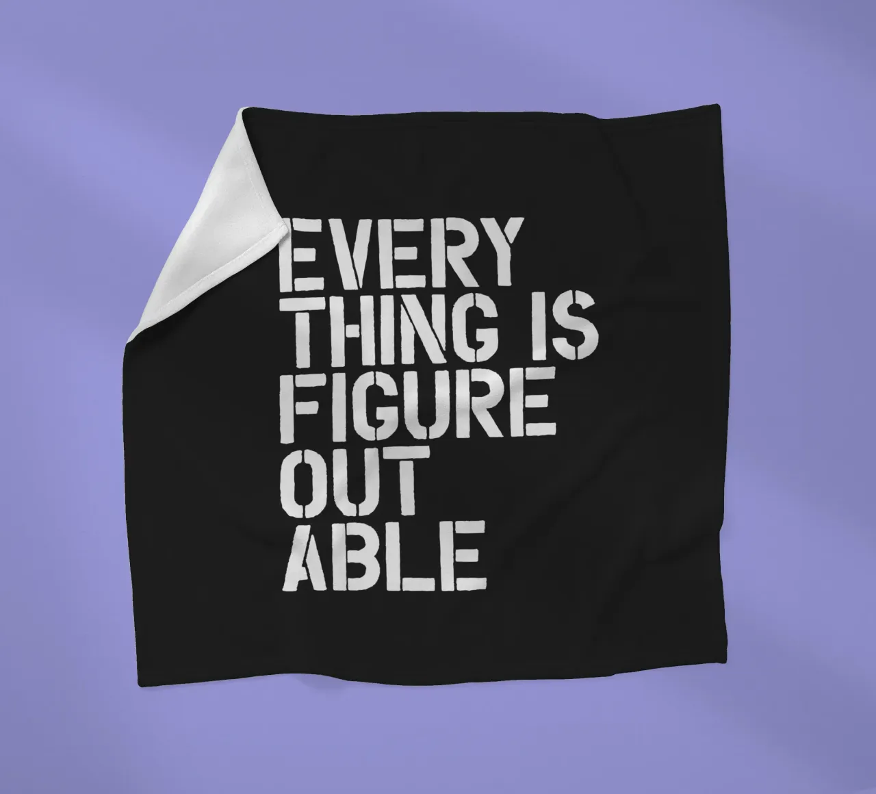 Tutto è figura in grassetto Minimalista Stencil di tipo aperto coperta in pile da THE MOTIVATED TYPE