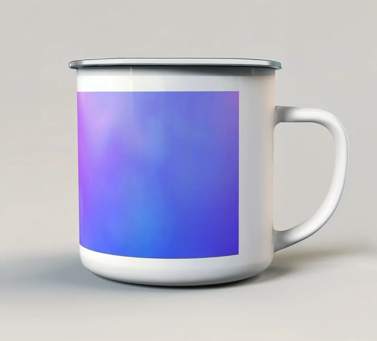 Carta da parati moderna con fumo vibrante viola e blu tazza in smalto da DesignDoodle