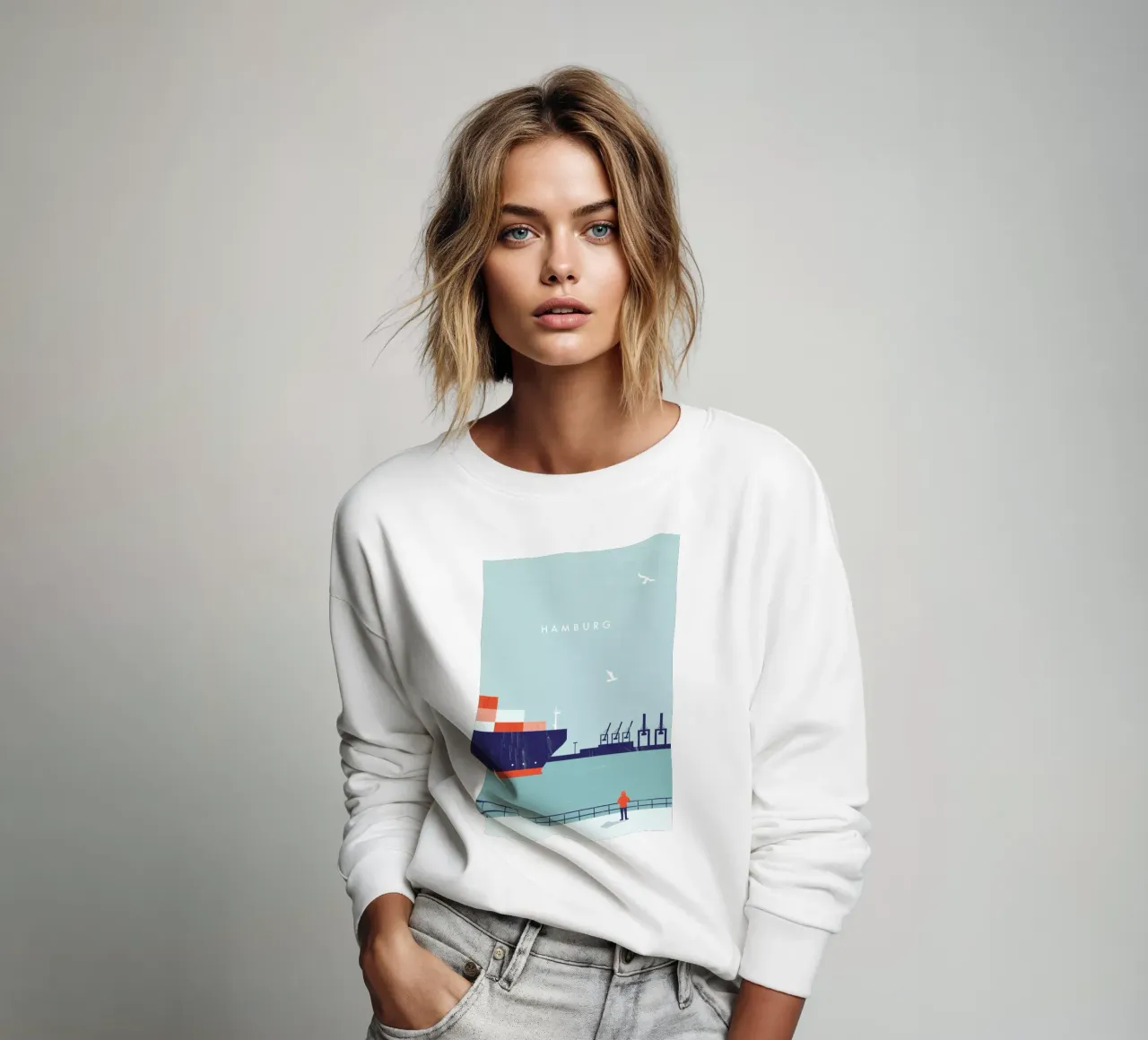 Hamburg sweatshirt by Katinka Reinke