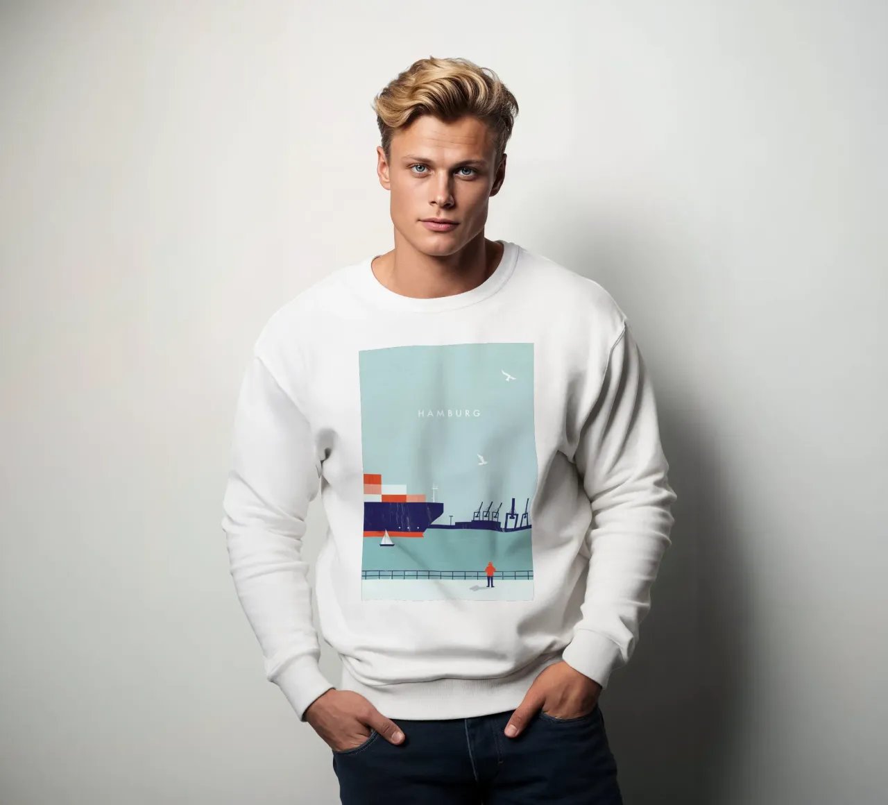 Hamburg sweatshirt by Katinka Reinke