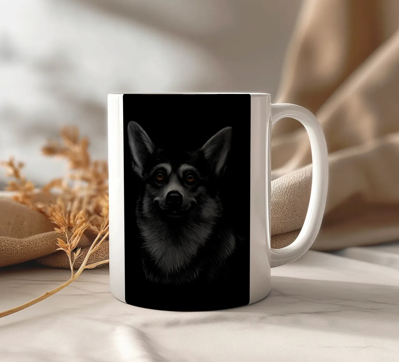Welsh Corgi ceramic mug by Delaplane