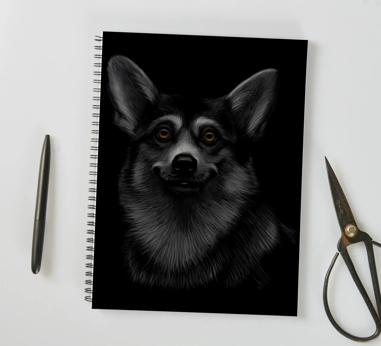 Welsh Corgi spiral notebook by Delaplane