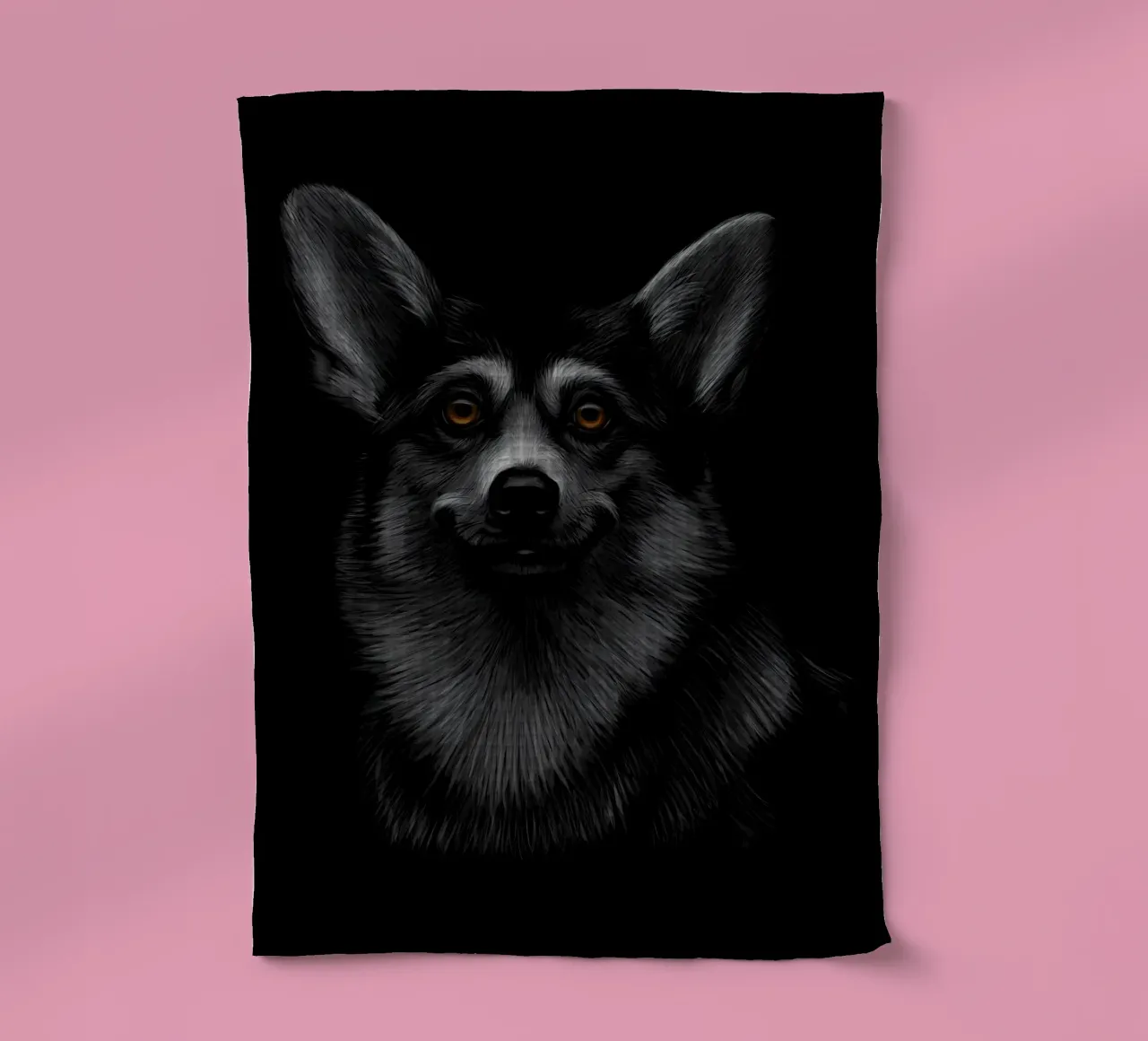 Welsh Corgi tea towel by Delaplane