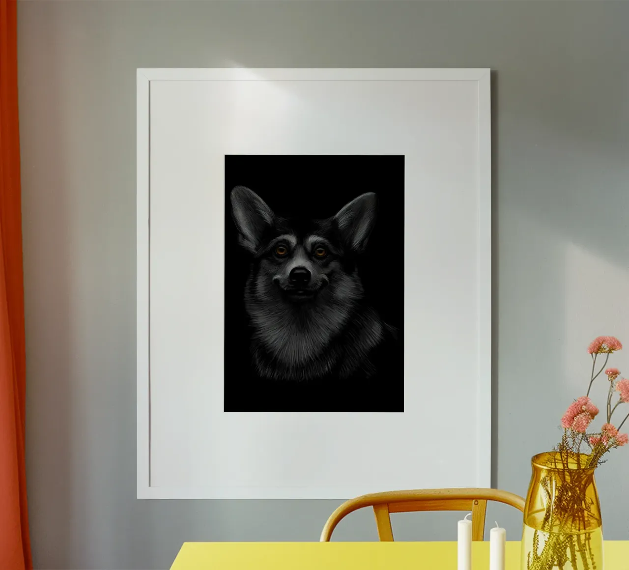 Welsh Corgi hahnemühle by Delaplane