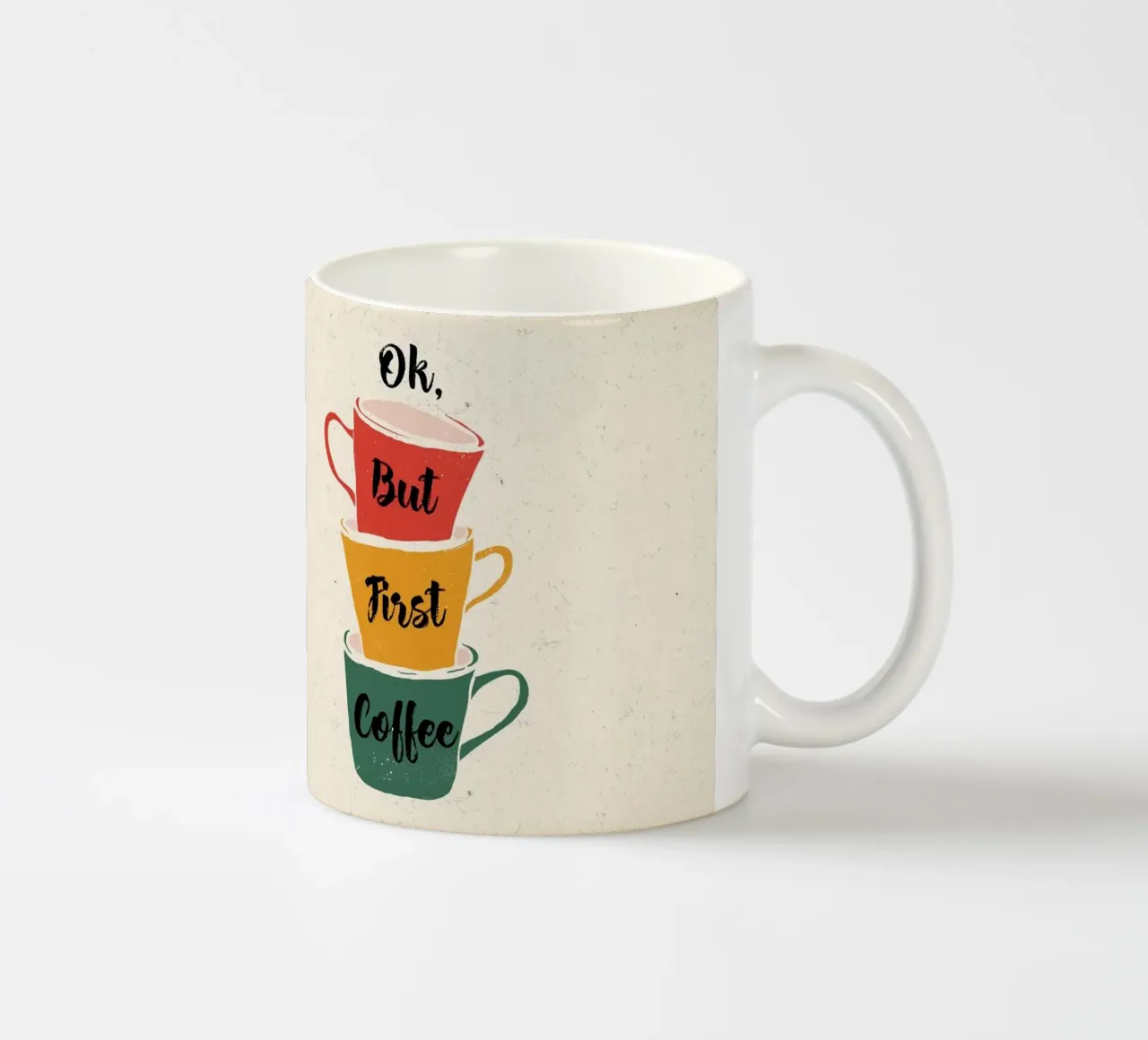 Ok, ma prima il caffè - Arte delle tazze impilate tazza in ceramica da showmemars