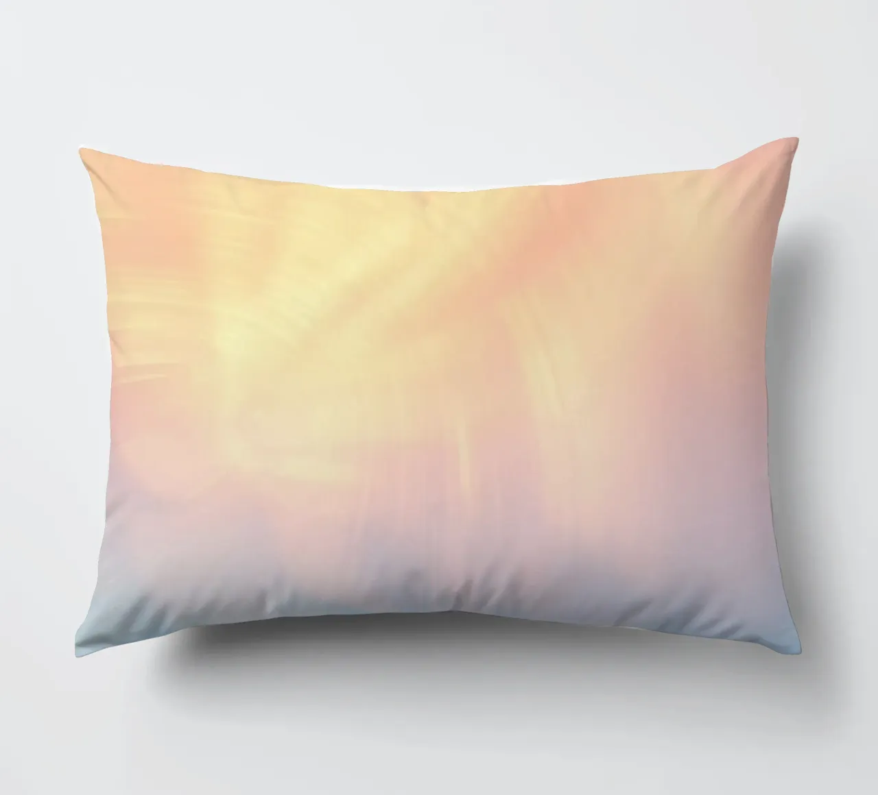 Soft pastel gradient background blending warm pinks and cool decorative cushion by DesignDoodle