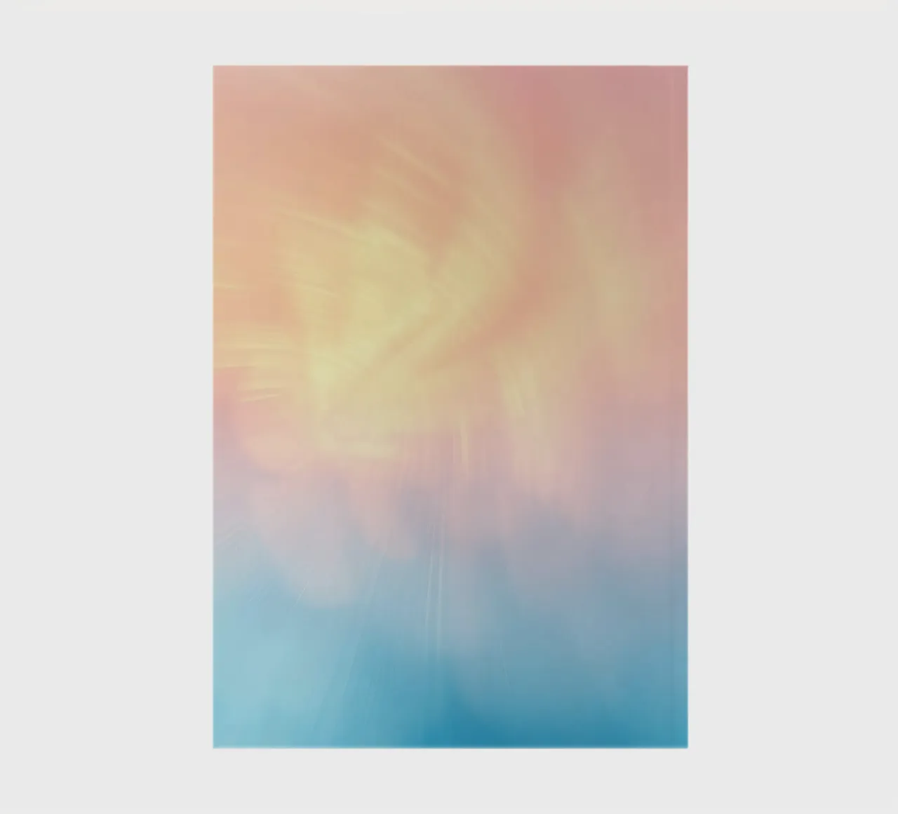 Soft pastel gradient background blending warm pinks and cool notebook by DesignDoodle