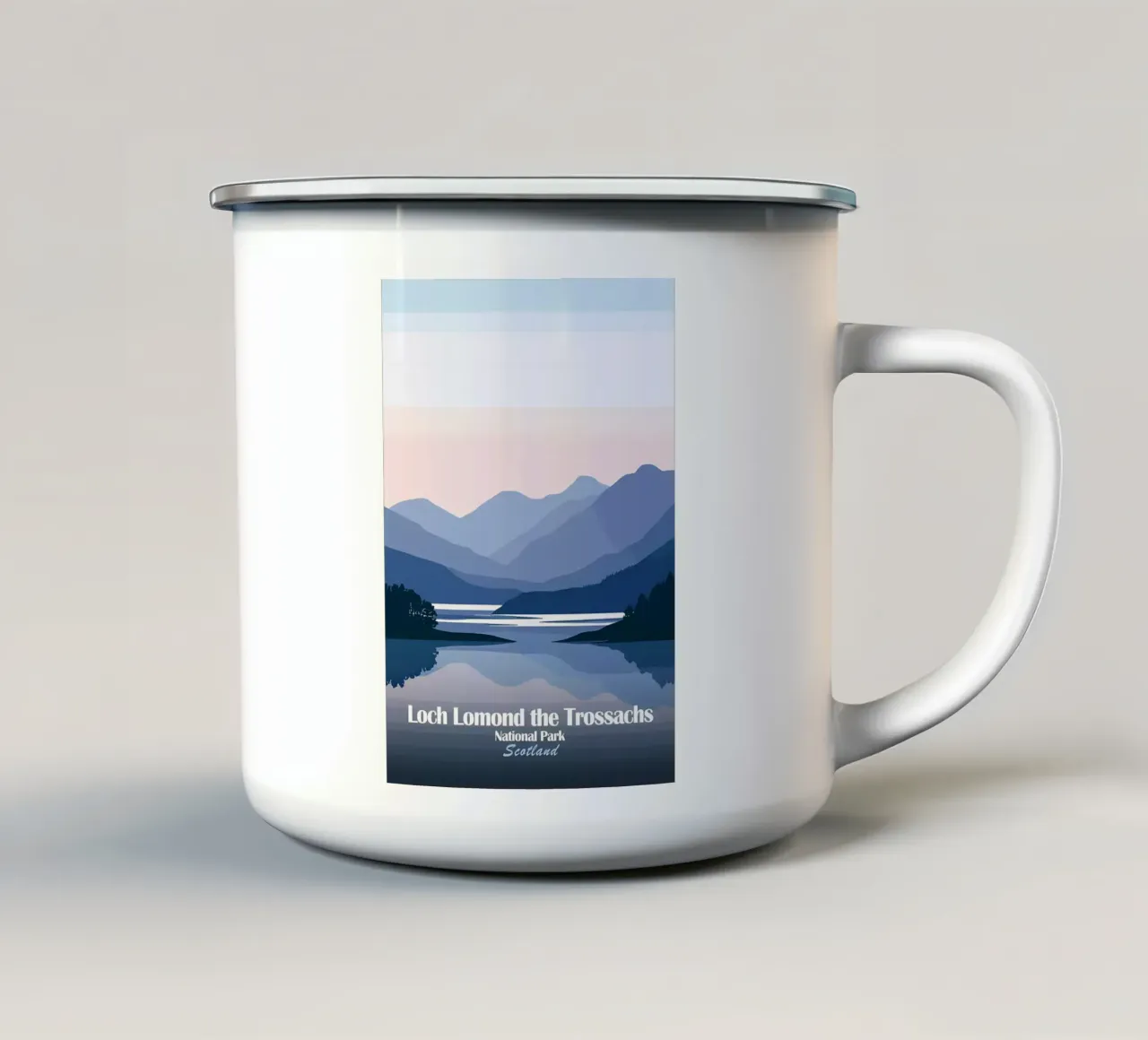 Loch Lomond Le Trossachs tazza in smalto da Ginnery