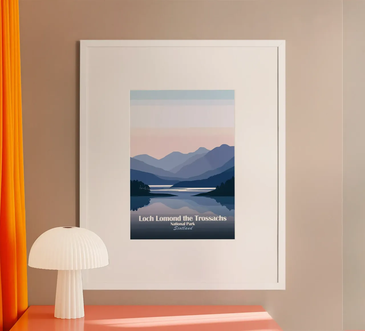 Loch Lomond Le Trossachs poster da Ginnery