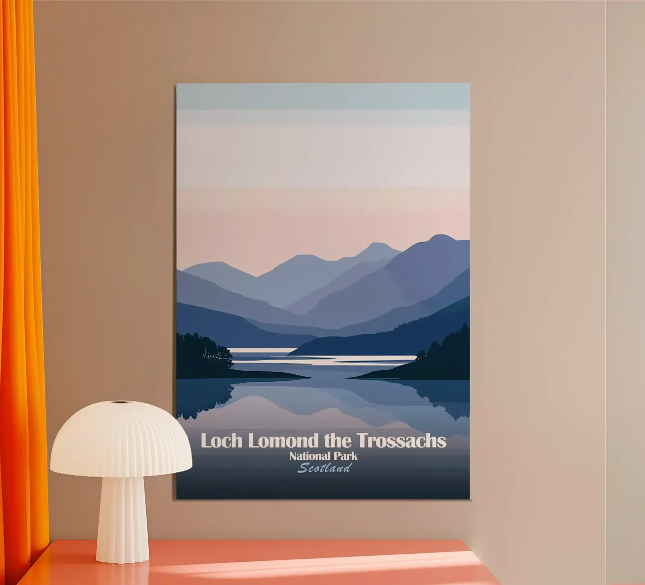 Loch Lomond Le Trossachs poster da Ginnery