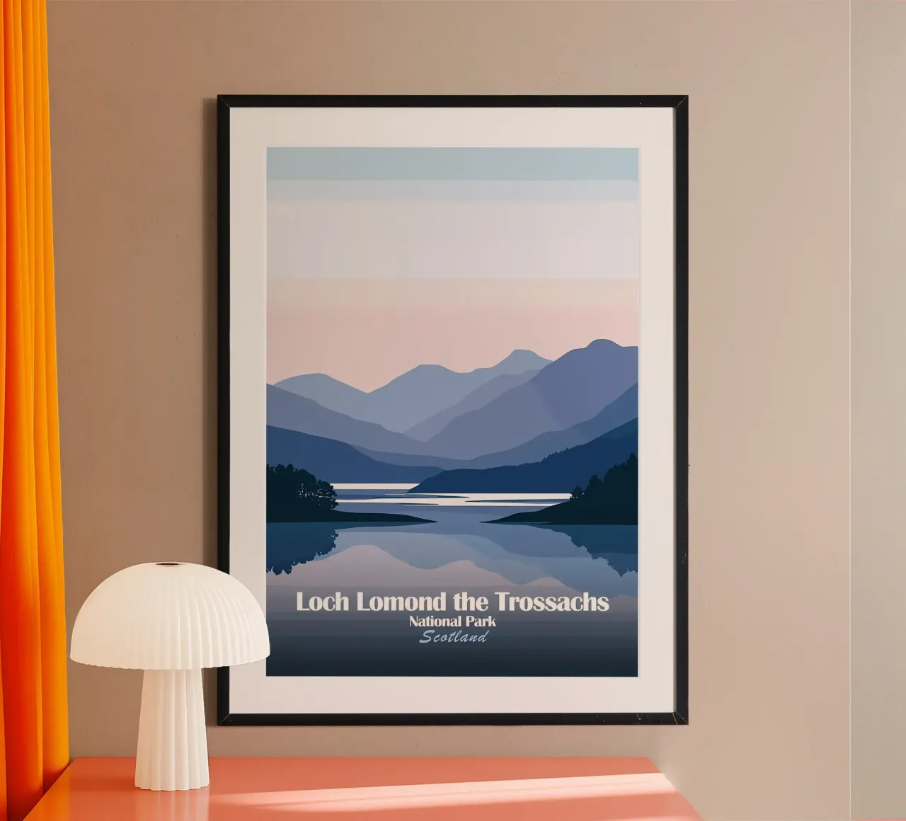 Loch Lomond Le Trossachs poster da Ginnery