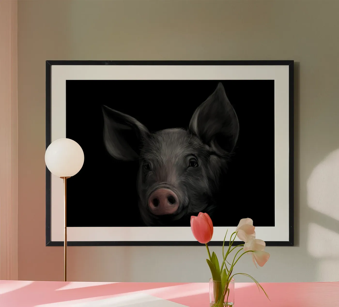 Pig poster by Delaplane