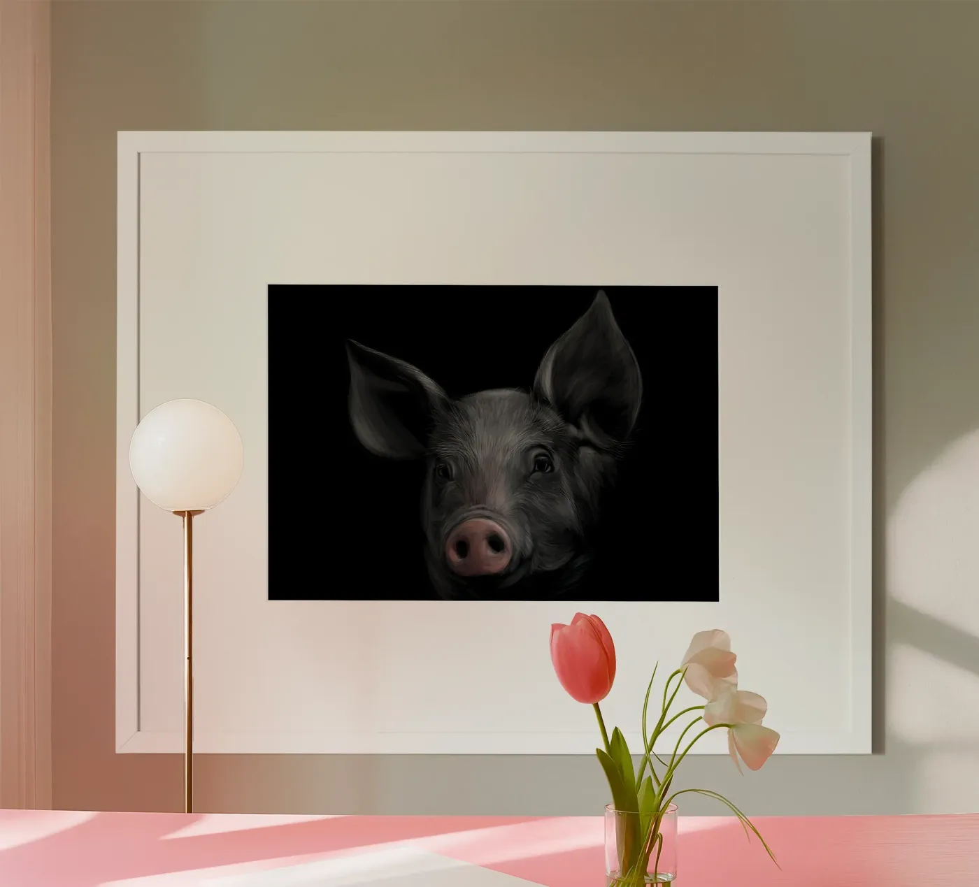 Pig poster by Delaplane