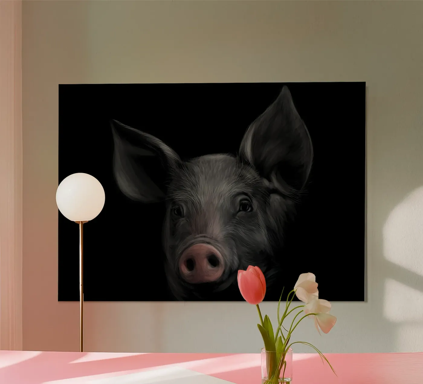 Pig poster by Delaplane