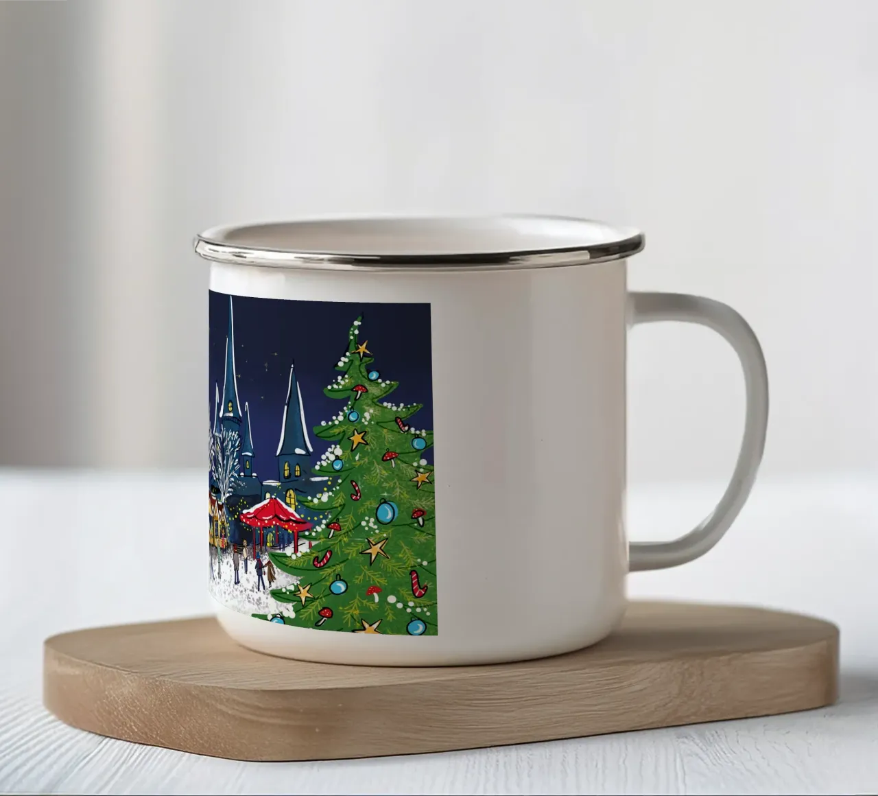 Mercatino di Natale tazza in smalto da DYDesign