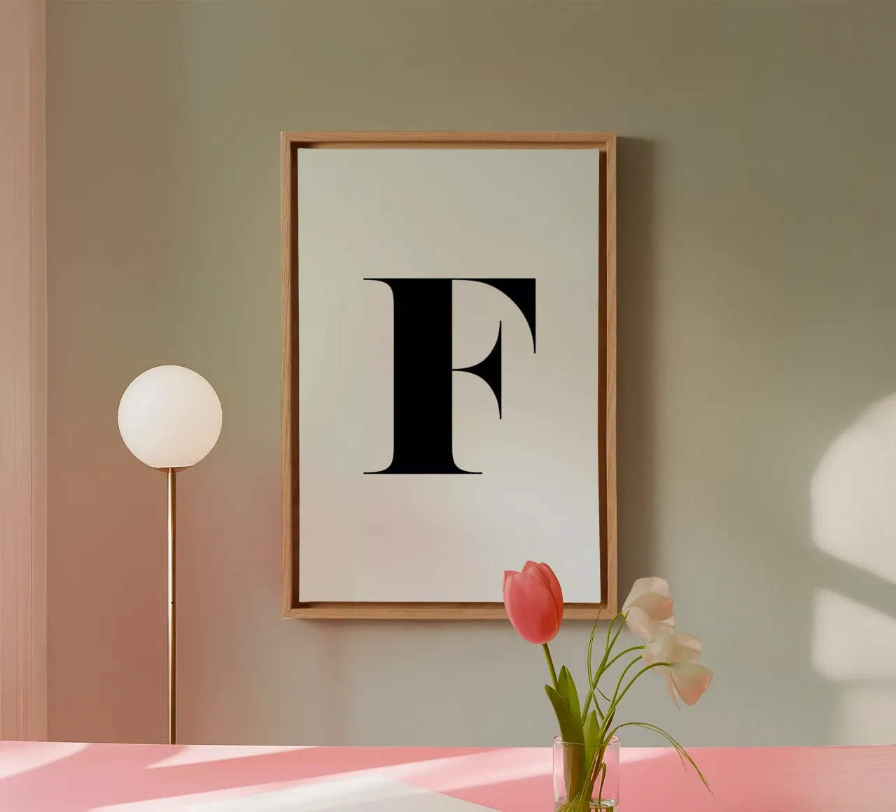 F canvas van Mottos by Sinan Saydik